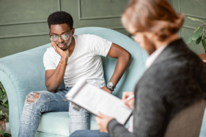 A therapist discusses the impact of cognitive-behavioral therapy on anxiety and depression